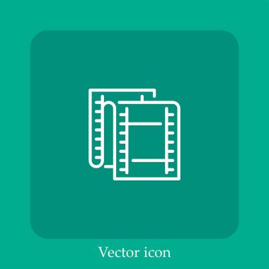 film strip vektör doğrusal simgesi. Düzenlenebilir vuruş çizgisi