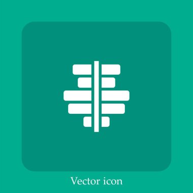 yatay çubuklar grafik vektör doğrusal simgesi. Düzenlenebilir vuruş çizgisi