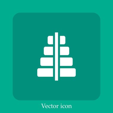 Yatay çubuklar iş vektörü simgesi doğrusal simgesi grafiği. Düzenlenebilir vuruş çizgisi