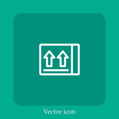 Vektör simgesi doğrusal simgesini kaldır. Düzenlenebilir vuruş ile satır