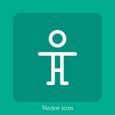 Küçük çocuk vektör simgesi doğrusal simgesi. Düzenlenebilir vuruş ile satır