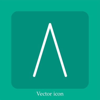 Marcato vektör simgesi doğrusal simgesi. Düzenlenebilir vuruş çizgisi