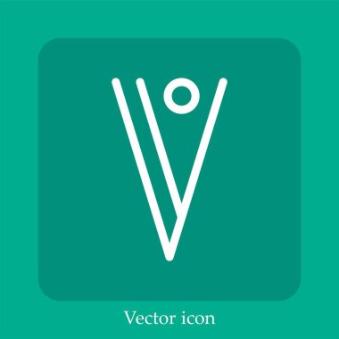 Marcato vektör simgesi doğrusal simgesi. Düzenlenebilir vuruş çizgisi