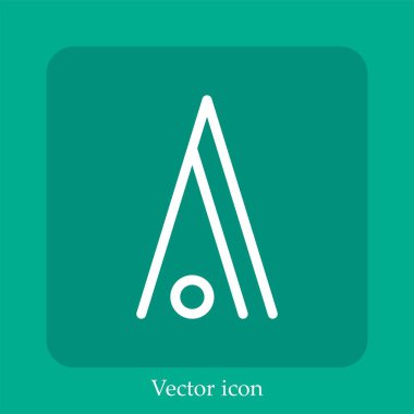 Marcato vektör simgesi doğrusal simgesi. Düzenlenebilir vuruş çizgisi