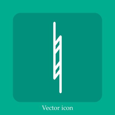 Doğal vektör simgesi doğrusal simgesi. Düzenlenebilir vuruş ile çizgi