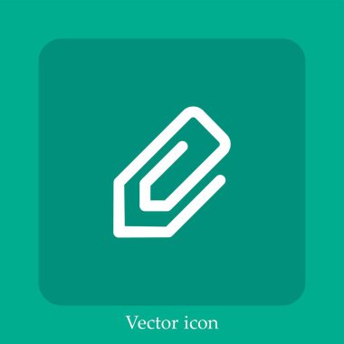 Çapraz konum vektör doğrusal simgesinde ataç. Düzenlenebilir vuruş ile satır