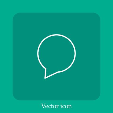 Kişinin sohbet konuşma vektörü doğrusal simgesi. Düzenlenebilir vuruş çizgisi