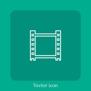 fotoğraf vektörü simgesi doğrusal simgesi. Düzenlenebilir vuruş ile satır
