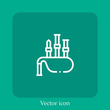 Gayda vektör doğrusal simgesi. Düzenlenebilir vuruş çizgisi