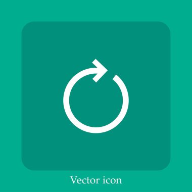 vektör simgesi doğrusal simgesini tekrar oynat. Düzenlenebilir vuruş ile satır