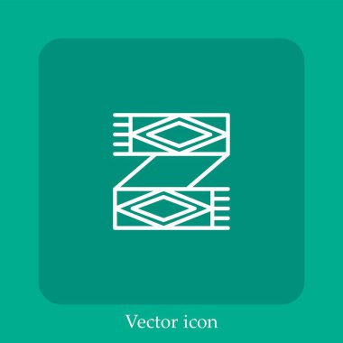 Atkı vektörü simgesi doğrusal simgesi. Düzenlenebilir vuruş ile satır