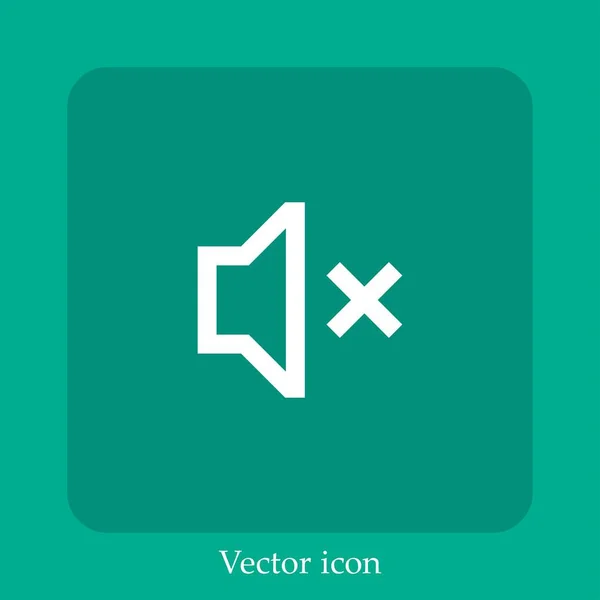 Ícone Vetorial Mudo Linear Icon Line Com Curso Editável — Vetor de Stock