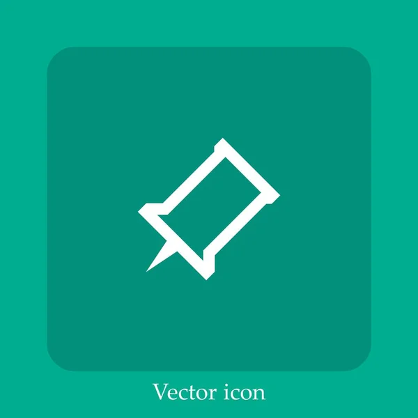 Pin Vektor Symbol Lineare Icon Line Mit Editierbarem Strich — Stockvektor