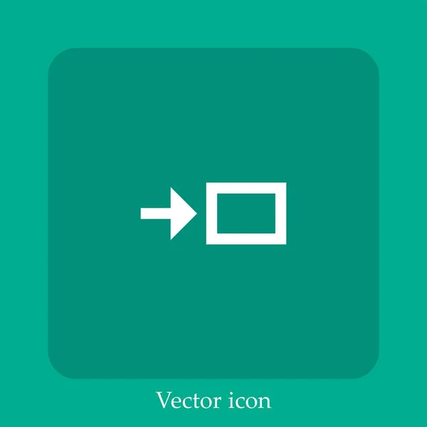 Icône Vectorielle Sélection Icône Linéaire Ligne Avec Trait Modifiable — Image vectorielle