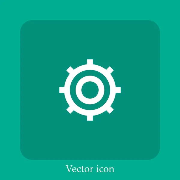 Ajustes Icono Vectorial Icon Line Lineal Con Carrera Editable — Vector de stock