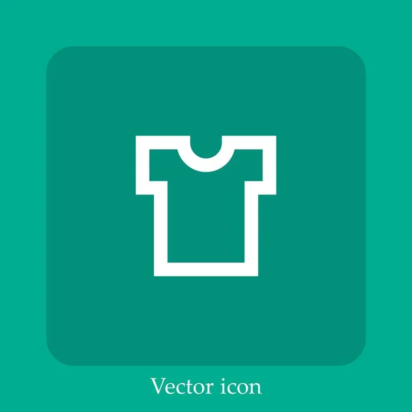 Icône Vectorielle Chemise Icône Linéaire Ligne Avec Trait Modifiable — Image vectorielle