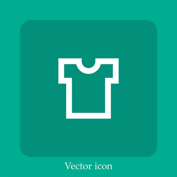 Icono Vector Camisa Icon Line Lineal Con Carrera Editable — Vector de stock