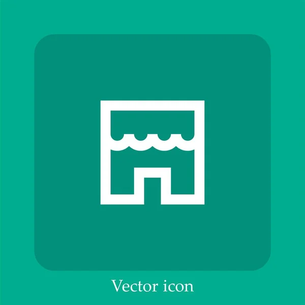 Shop Vektor Symbol Lineare Icon Line Mit Editierbarem Strich — Stockvektor