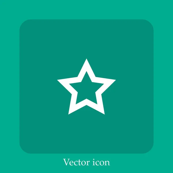Star Vektor Ikon Lineáris Ikon Line Szerkeszthető Stroke — Stock Vector