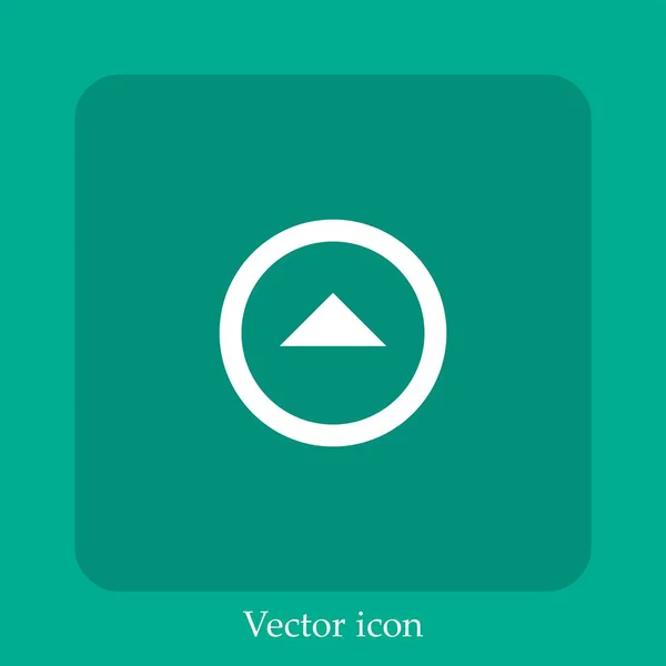 Ícone Vetorial Triangular Linear Icon Line Com Curso Editável — Vetor de Stock