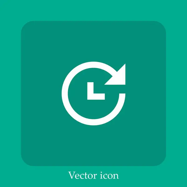 Actualizar Icono Vector Icon Line Lineal Con Carrera Editable — Vector de stock