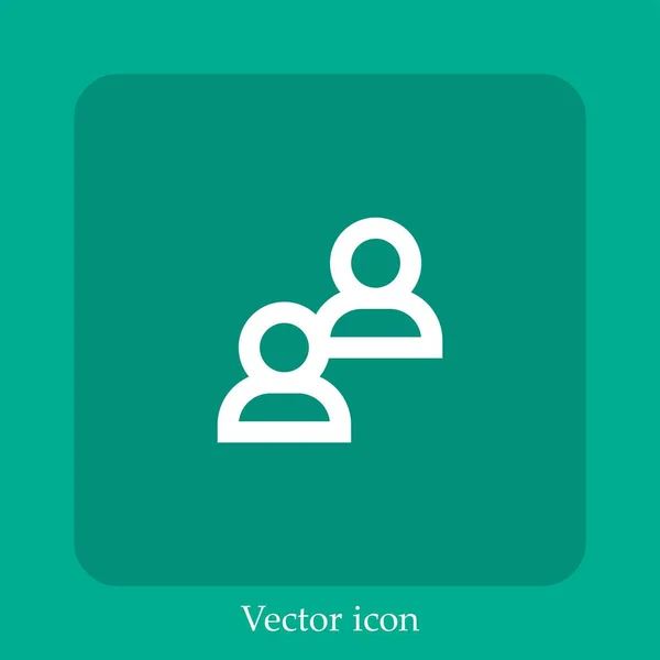 Ícone Vetor Usuário Linear Icon Line Com Curso Editável — Vetor de Stock