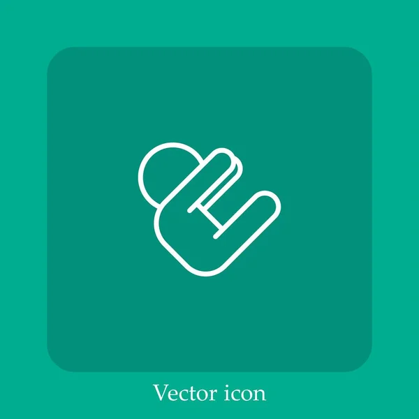 Bauch Übungen Vektor Symbol Lineare Icon Line Mit Editierbarem Strich — Stockvektor
