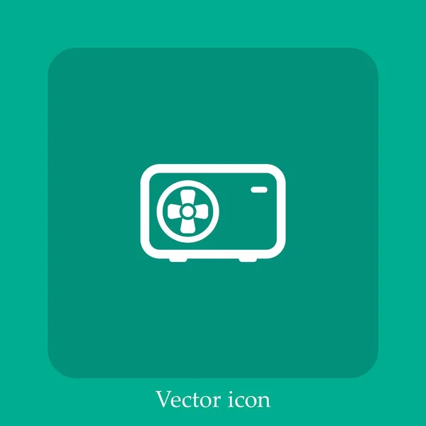 Ícone Linear Vetor Condicionador Icon Line Com Curso Editável — Vetor de Stock