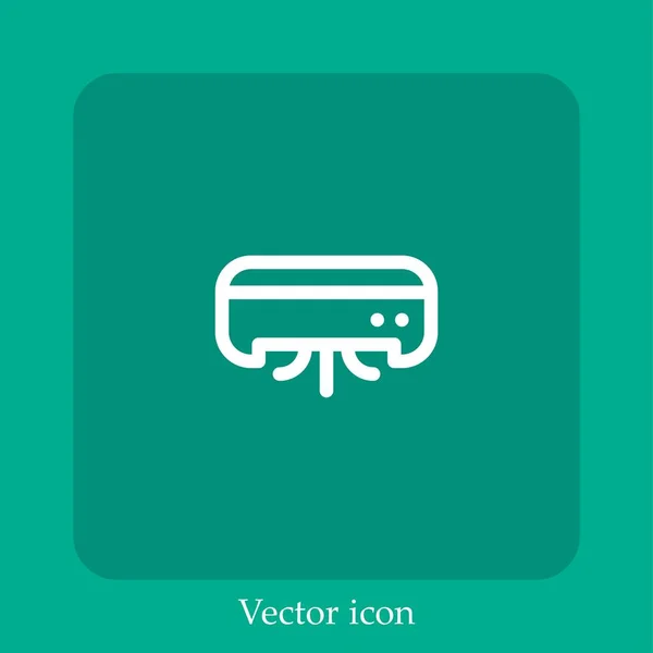 Luftrichtungsvektorsymbol Linear Icon Line Mit Editierbarem Strich — Stockvektor