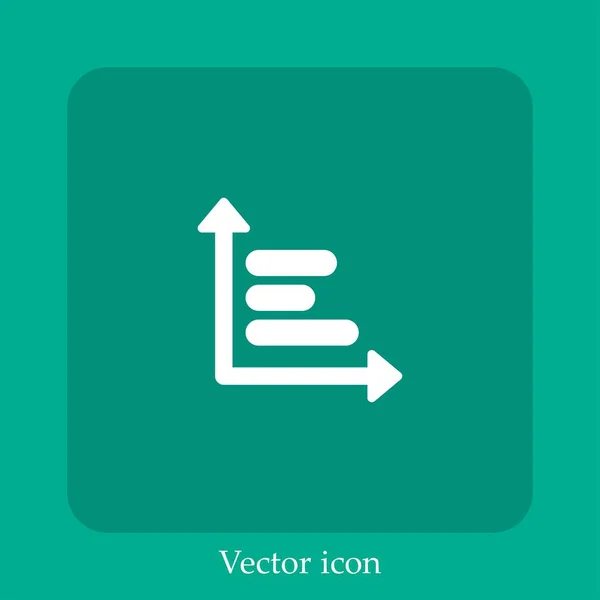 Analyse Diagramm Vektor Symbol Lineare Icon Line Mit Editierbarem Strich — Stockvektor