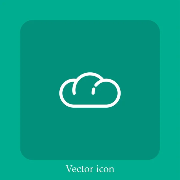 Big Bun Vector Icon Lineare Icon Line Mit Editierbarem Strich — Stockvektor