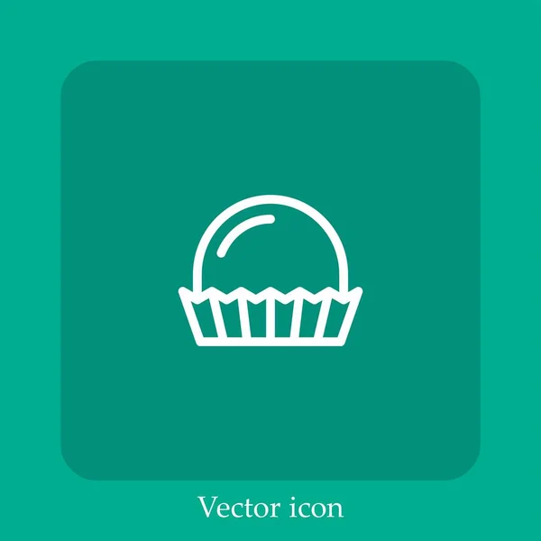 Icono Vector Bonbon Grande Icon Line Lineal Con Carrera Editable — Archivo Imágenes Vectoriales