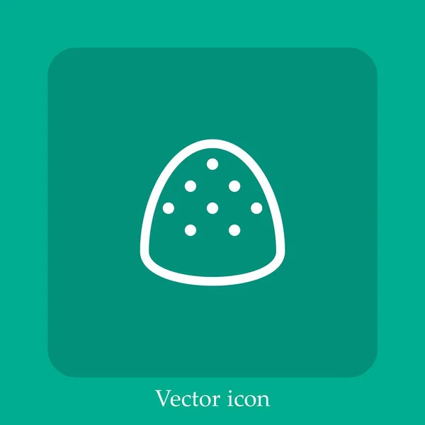 Grande Icône Vectorielle Bonbons Icône Linéaire Ligne Avec Course Modifiable — Image vectorielle
