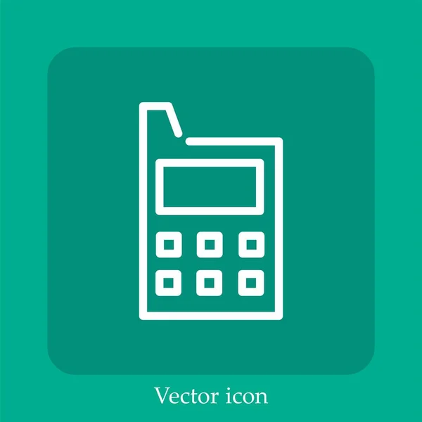 Big Mobile Phone Antenna Vector Icon Linear Icon Line Editable — Stock Vector
