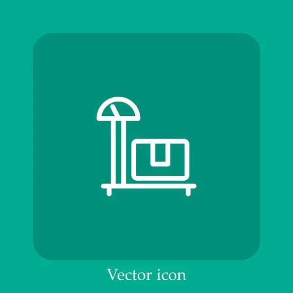 Окно Векторной Иконке Векторной Шкалы Поставки Строка Редактируемым Штрихом — стоковый вектор