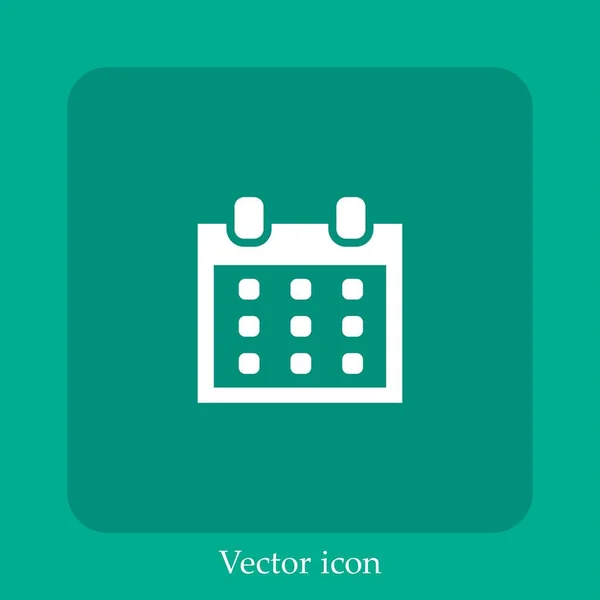 Business Kalender Vektor Symbol Lineare Icon Line Mit Editierbarem Strich — Stockvektor