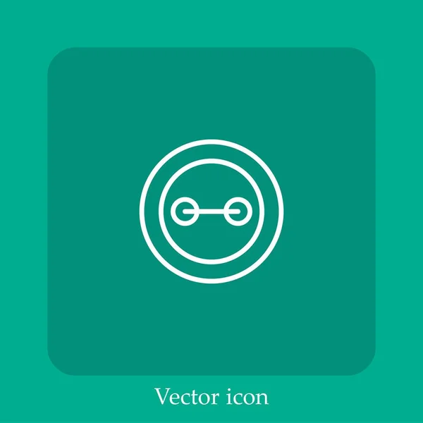 Schaltfläche Vektor Symbol Lineare Icon Line Mit Editierbarem Strich — Stockvektor