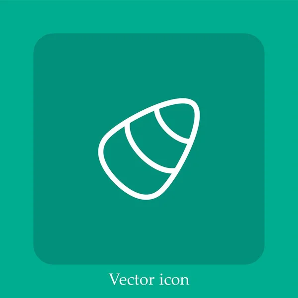 Caramelo Icono Vector Maíz Icon Line Lineal Con Carrera Editable — Vector de stock