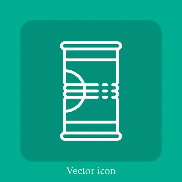 Icono Del Vector Alimentos Enlatados — Vector de stock