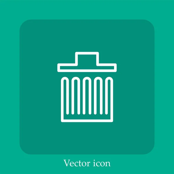 Can Cover Vector Icon Linear Icon Line Editable Stroke — Stock Vector