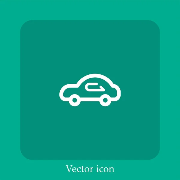 Car Vector Icon Linear Icon Line Editable Stroke — Stock Vector