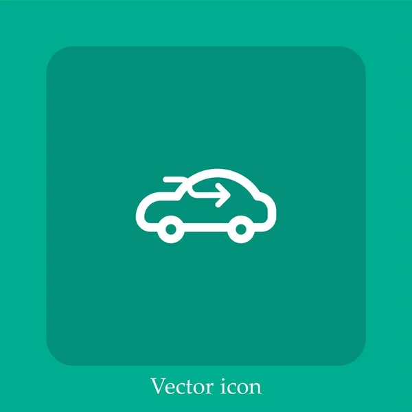 Car Vector Icon Linear Icon Line Editable Stroke — Stock Vector