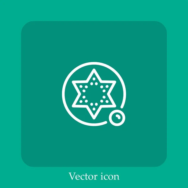 Verificadores Chineses Ícone Vetorial Icon Line Linear Com Curso Editável — Vetor de Stock