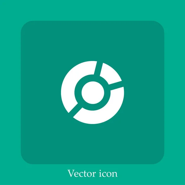 Cirkelvormige Zakelijke Grafische Vector Pictogram Lineair Icon Line Met Bewerkbare — Stockvector