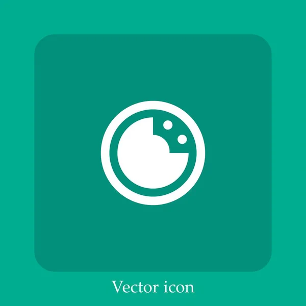 Ícone Vetor Ferramenta Circular Linear Icon Line Com Curso Editável — Vetor de Stock