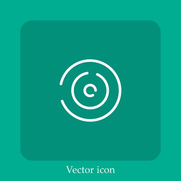 Cirkelvormige Doolhof Vector Pictogram Lineair Icon Line Met Bewerkbare Slag — Stockvector
