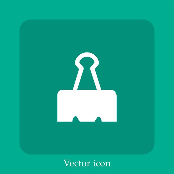 Clipe Ícone Vetor Silhueta Linear Icon Line Com Curso Editável — Vetor de Stock