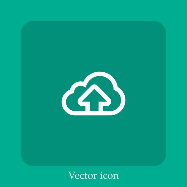 Ícone Vetor Computação Nuvem — Vetor de Stock