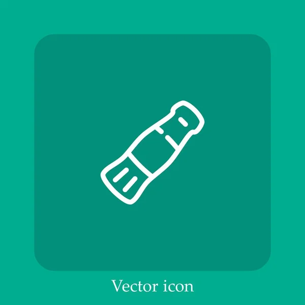 Icône Vectorielle Bonbons Cola Icône Linéaire Ligne Avec Course Modifiable — Image vectorielle