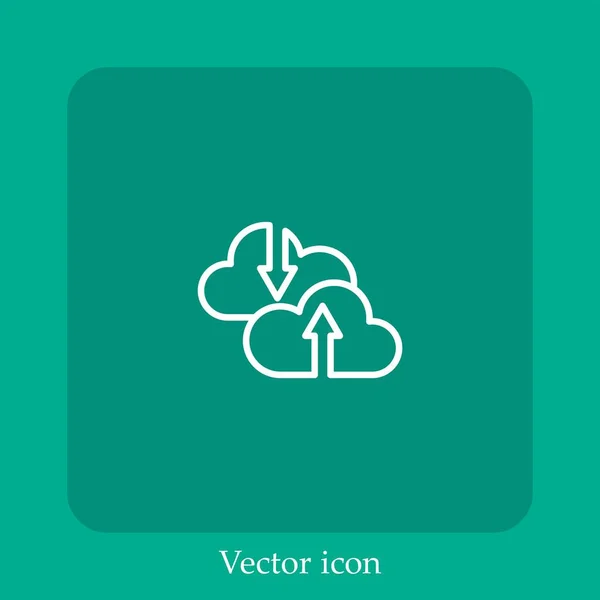 Значок Вектора Облака — стоковый вектор